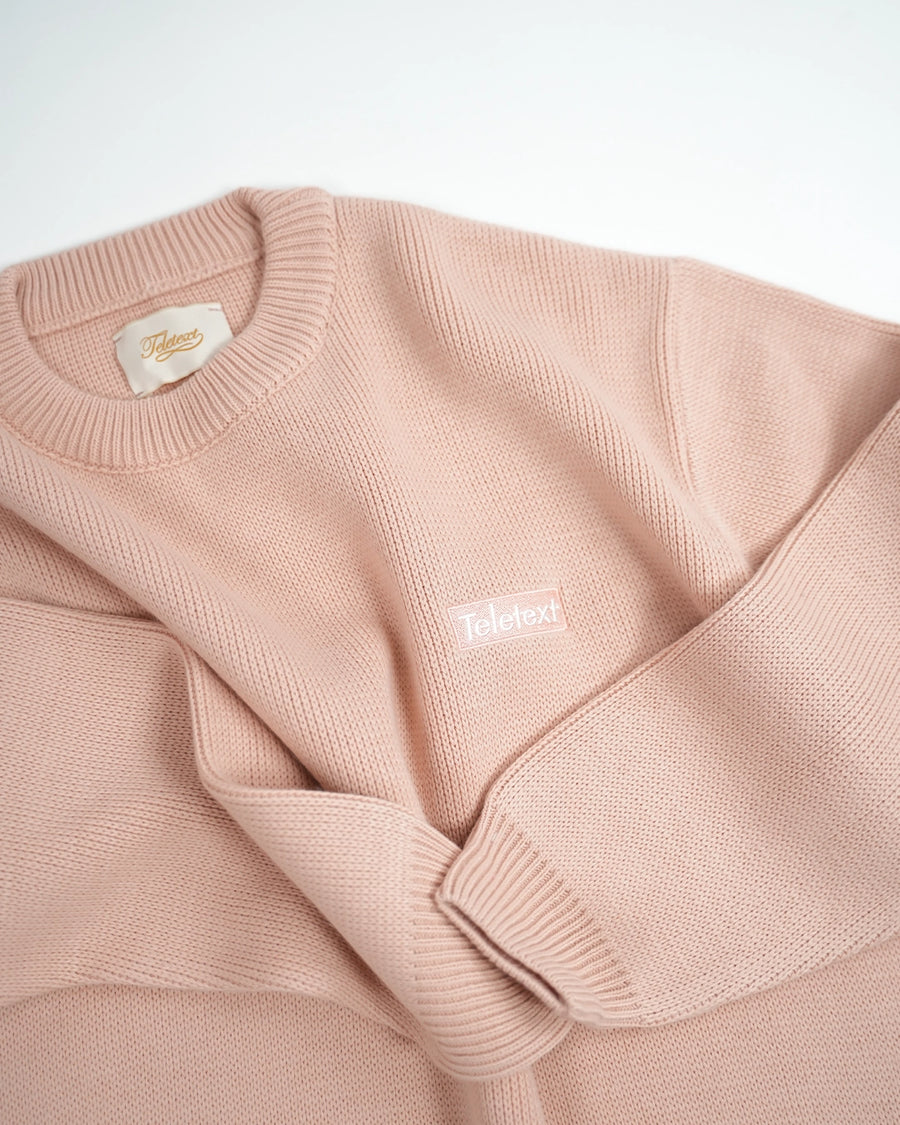 Small Logo Knit Pullover - Apricot