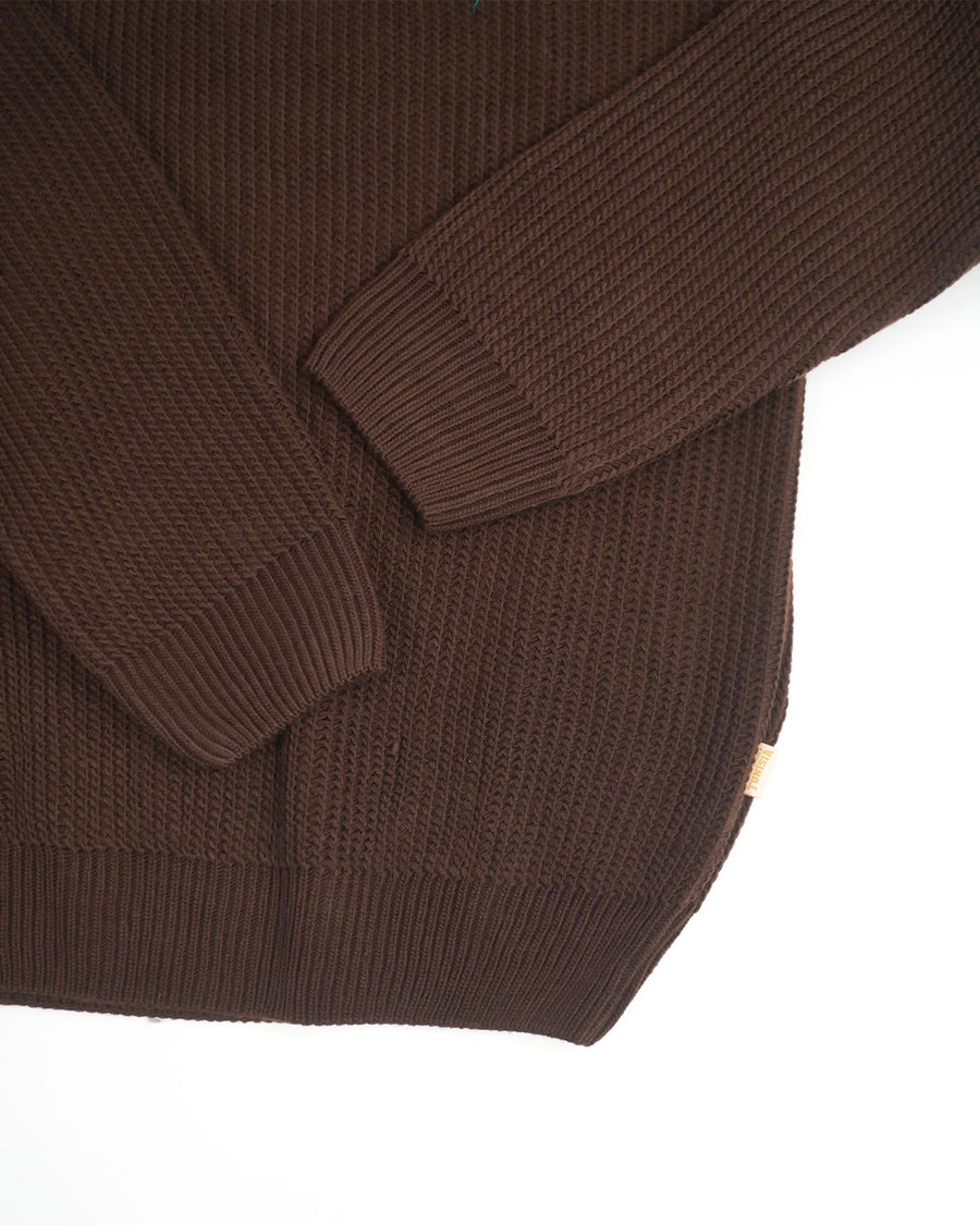 Deluxe Knitted Polo - Chocolat