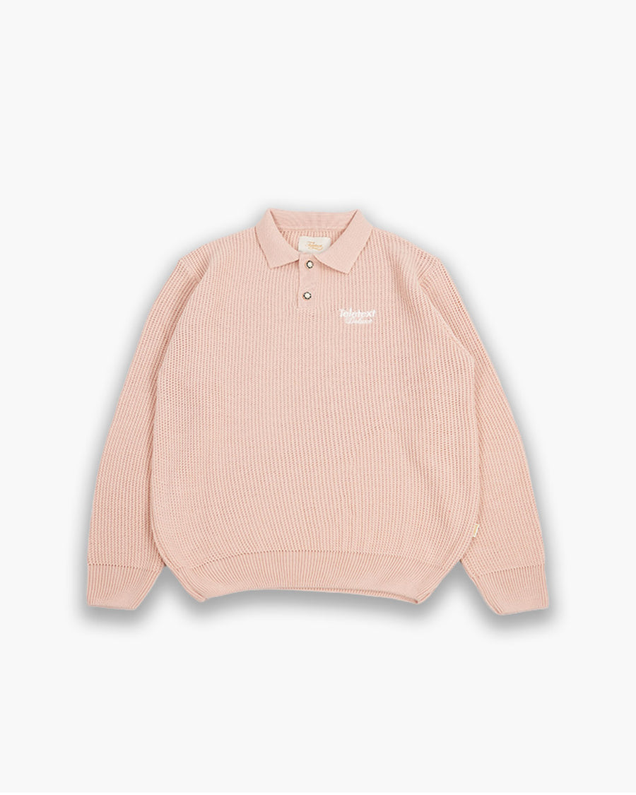 Deluxe Knitted Polo - Apricot