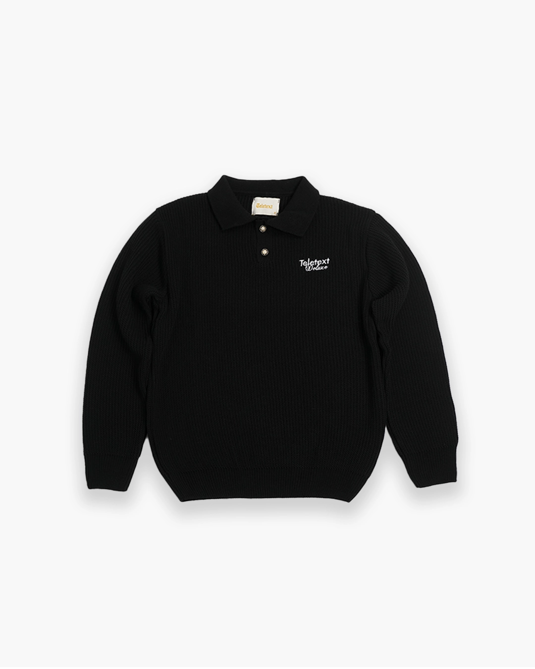 Deluxe Knitted Polo - Black