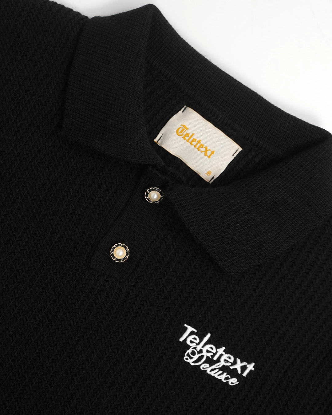 Deluxe Knitted Polo - Black