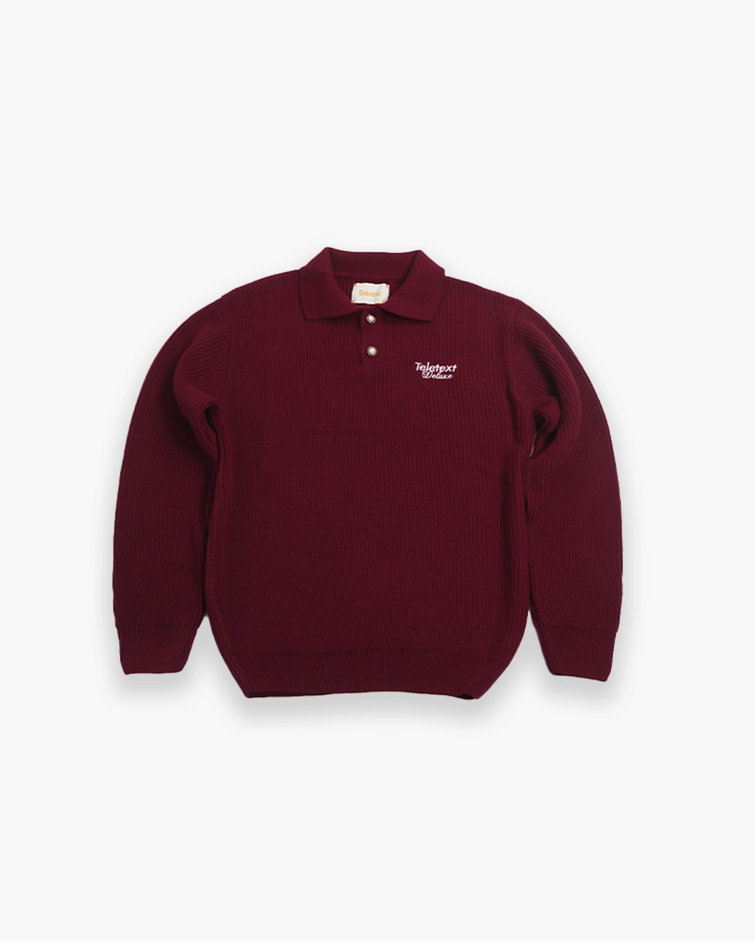 Deluxe Knitted Polo - Bordeaux