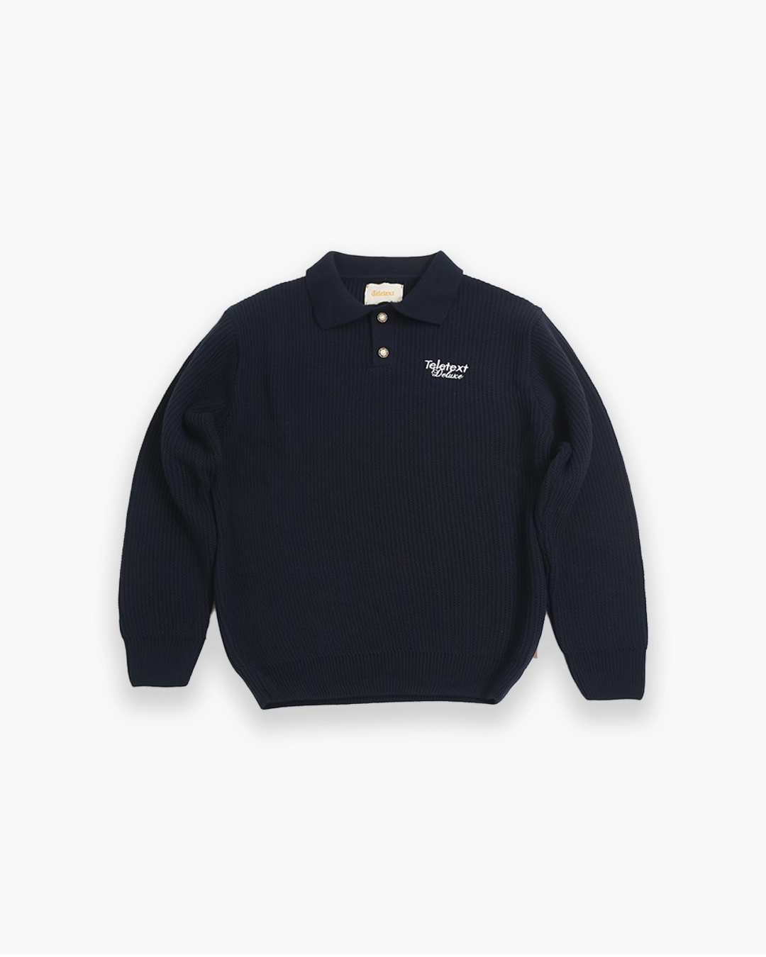 Deluxe Knitted Polo - Marine