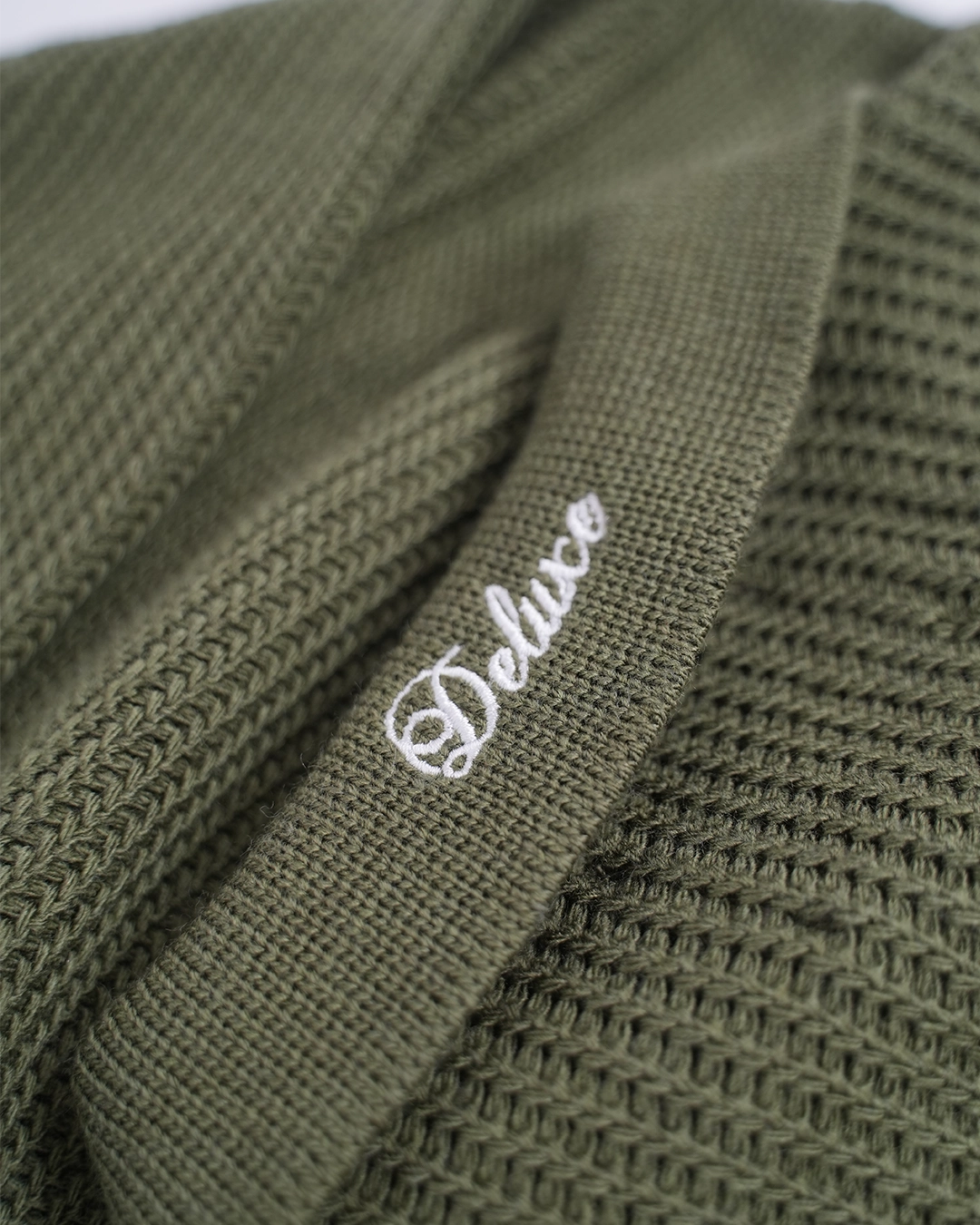 Deluxe Knitted Polo - Olive