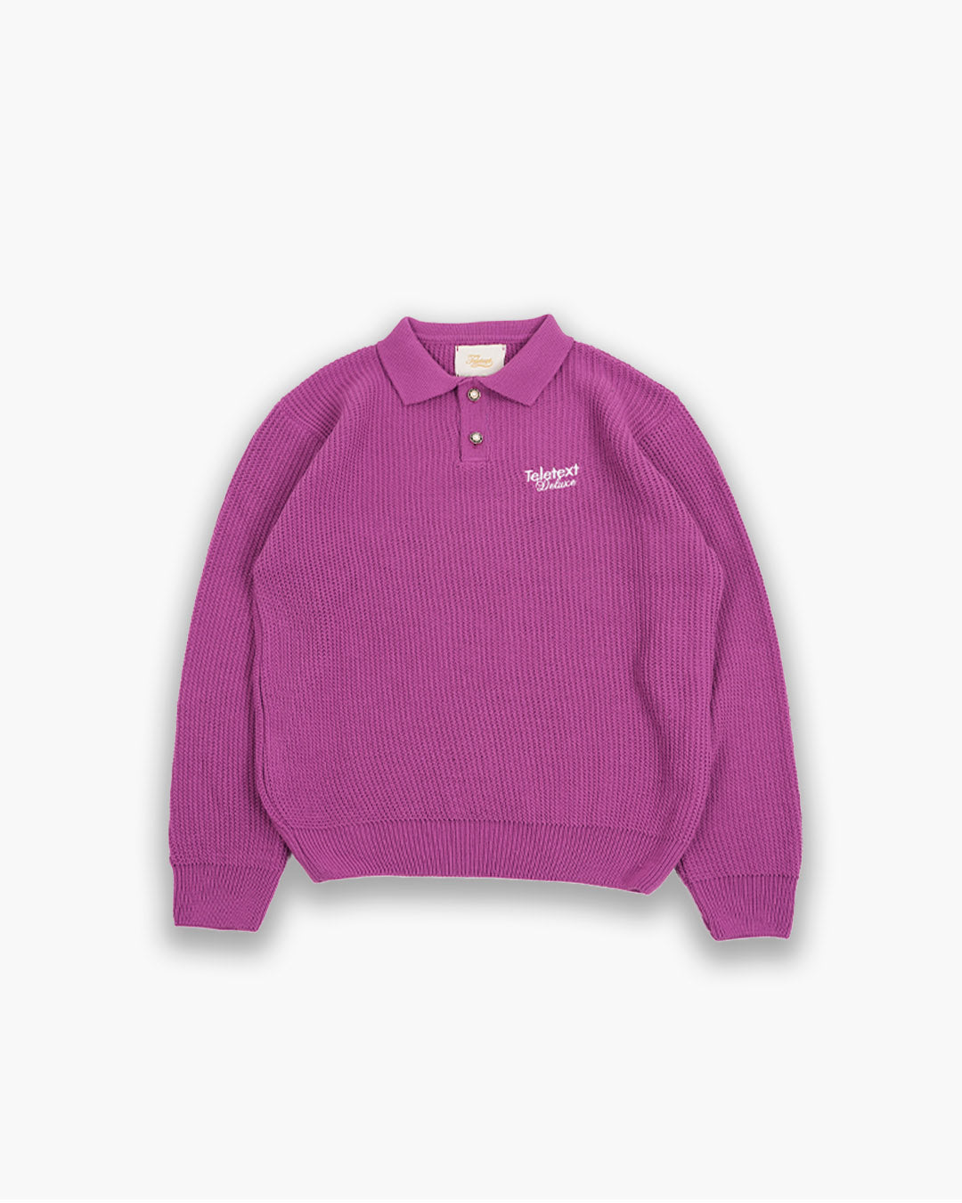 Deluxe Knitted Polo - Purple
