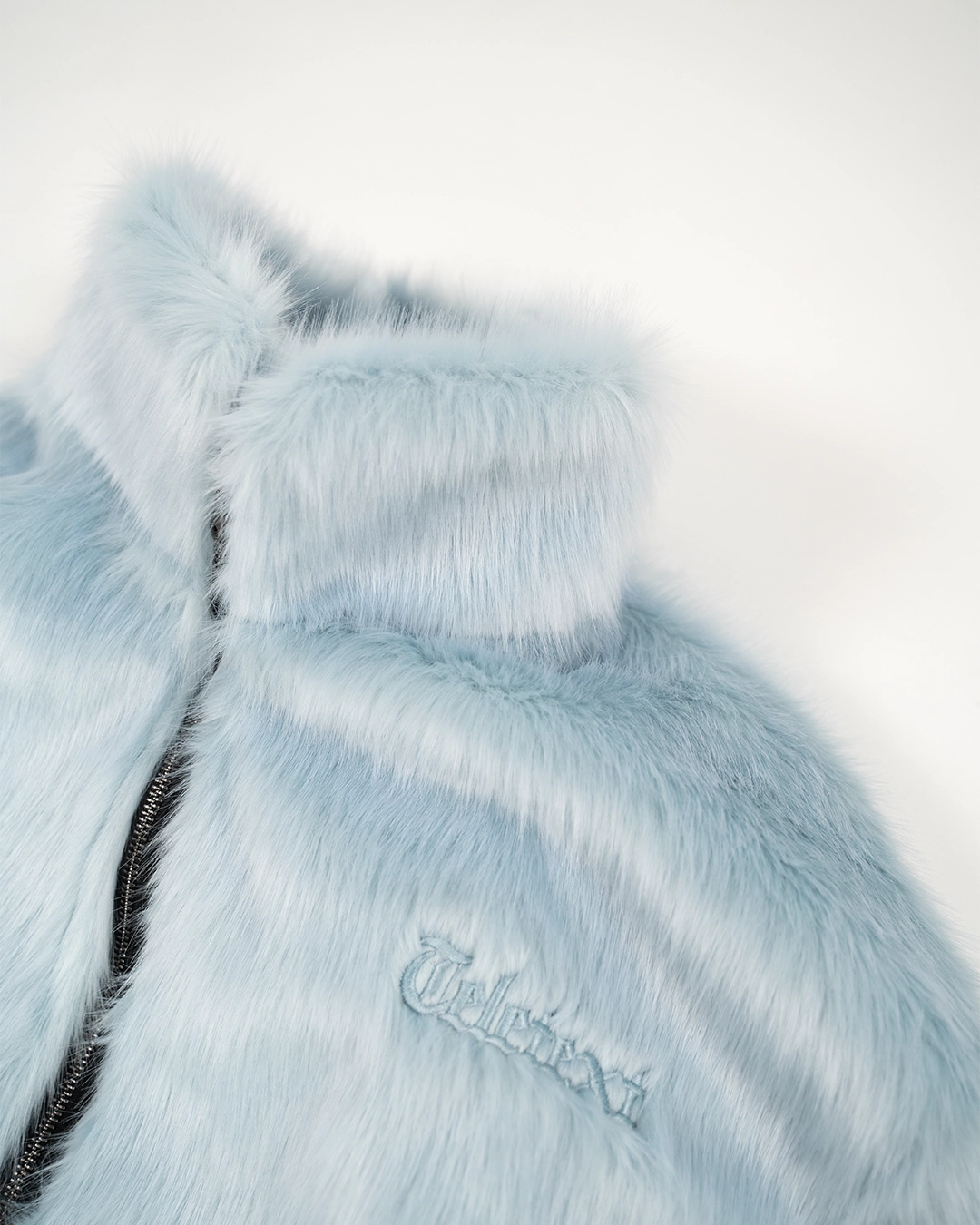 Faux-Fur Jacket - Light Blue
