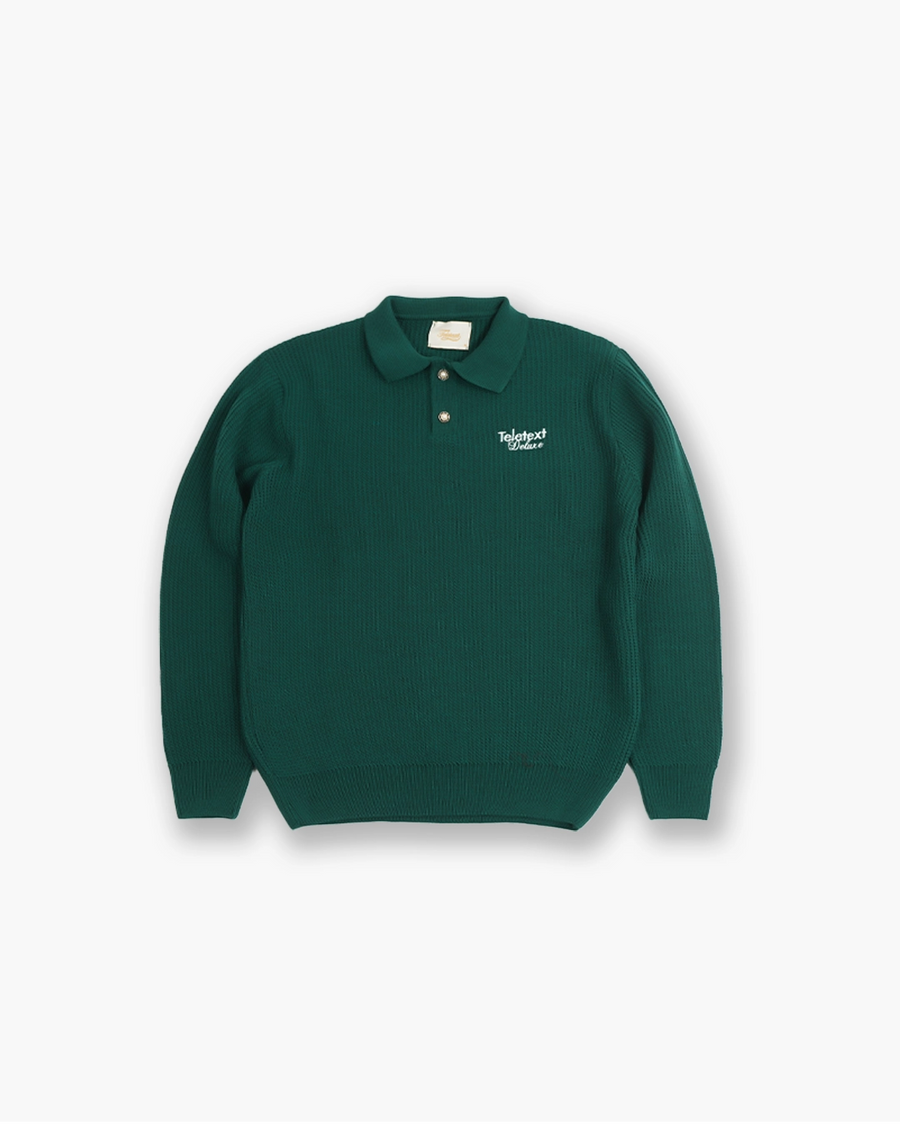 Deluxe Knitted Polo - Green