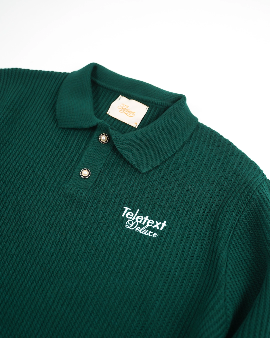 Deluxe Knitted Polo - Green