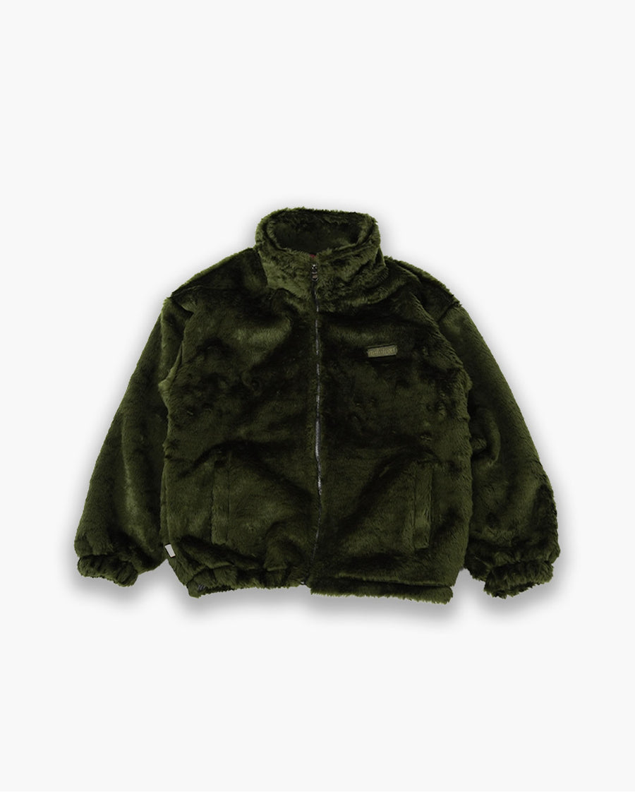 Faux-Fur Jacket - Green