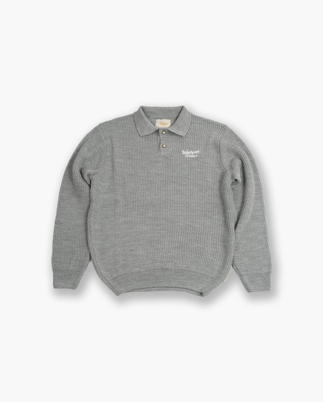 Deluxe Knitted Polo - Grey