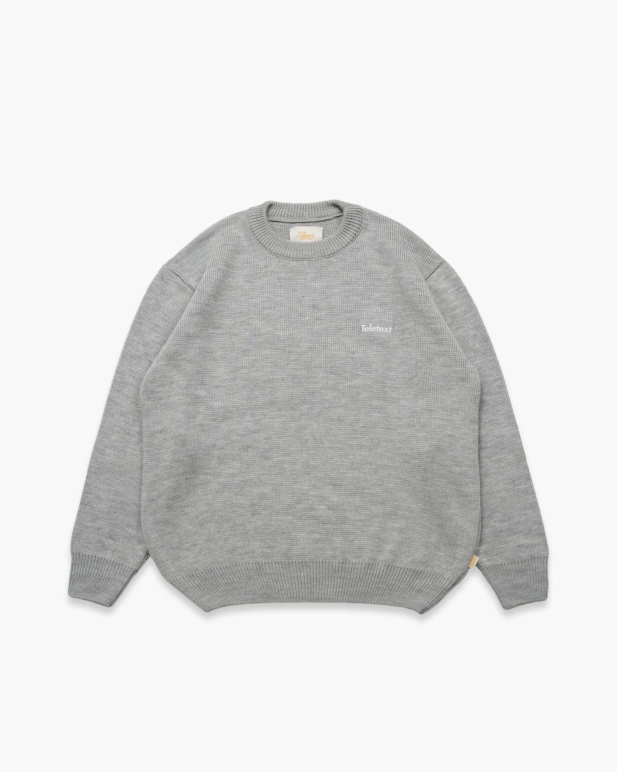 Small Logo Knit Pullover - Grey