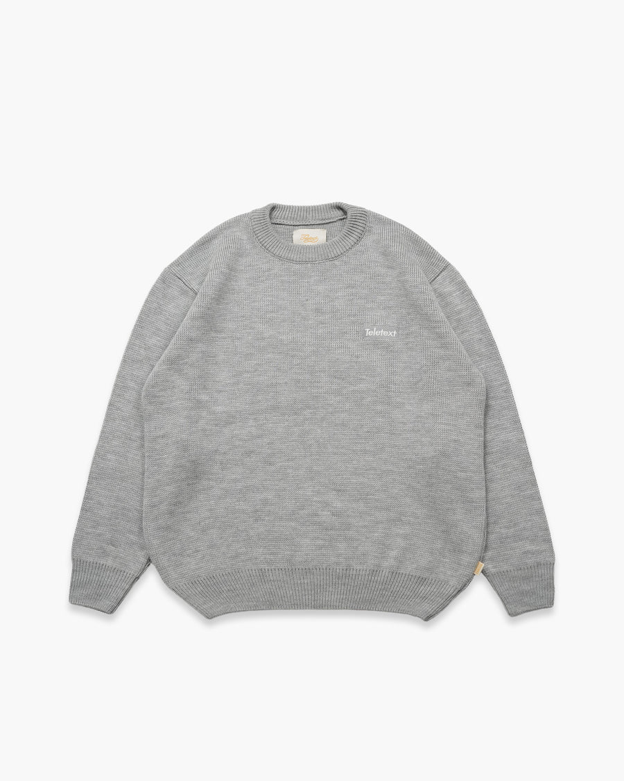Small Logo Knit Pullover - Grey