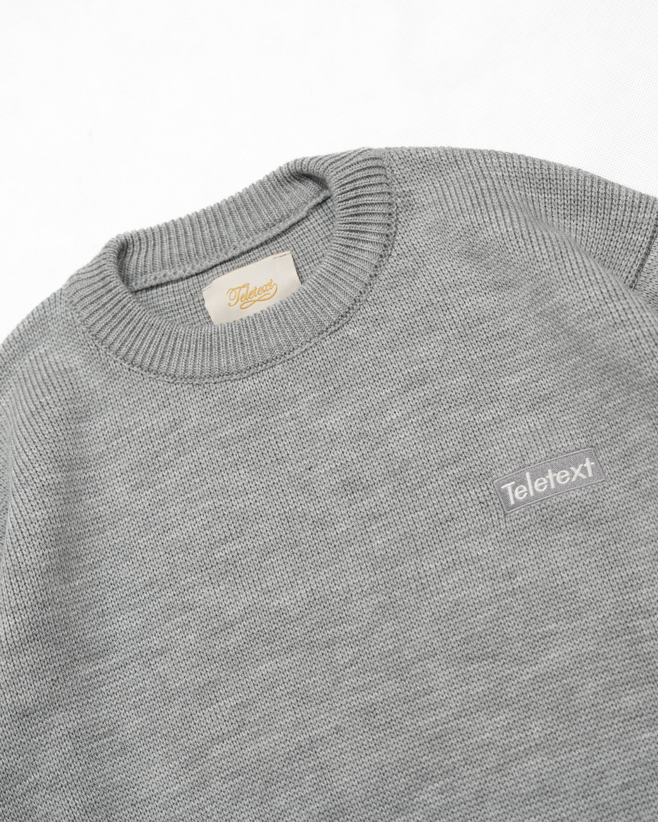 Small Logo Knit Pullover - Grey