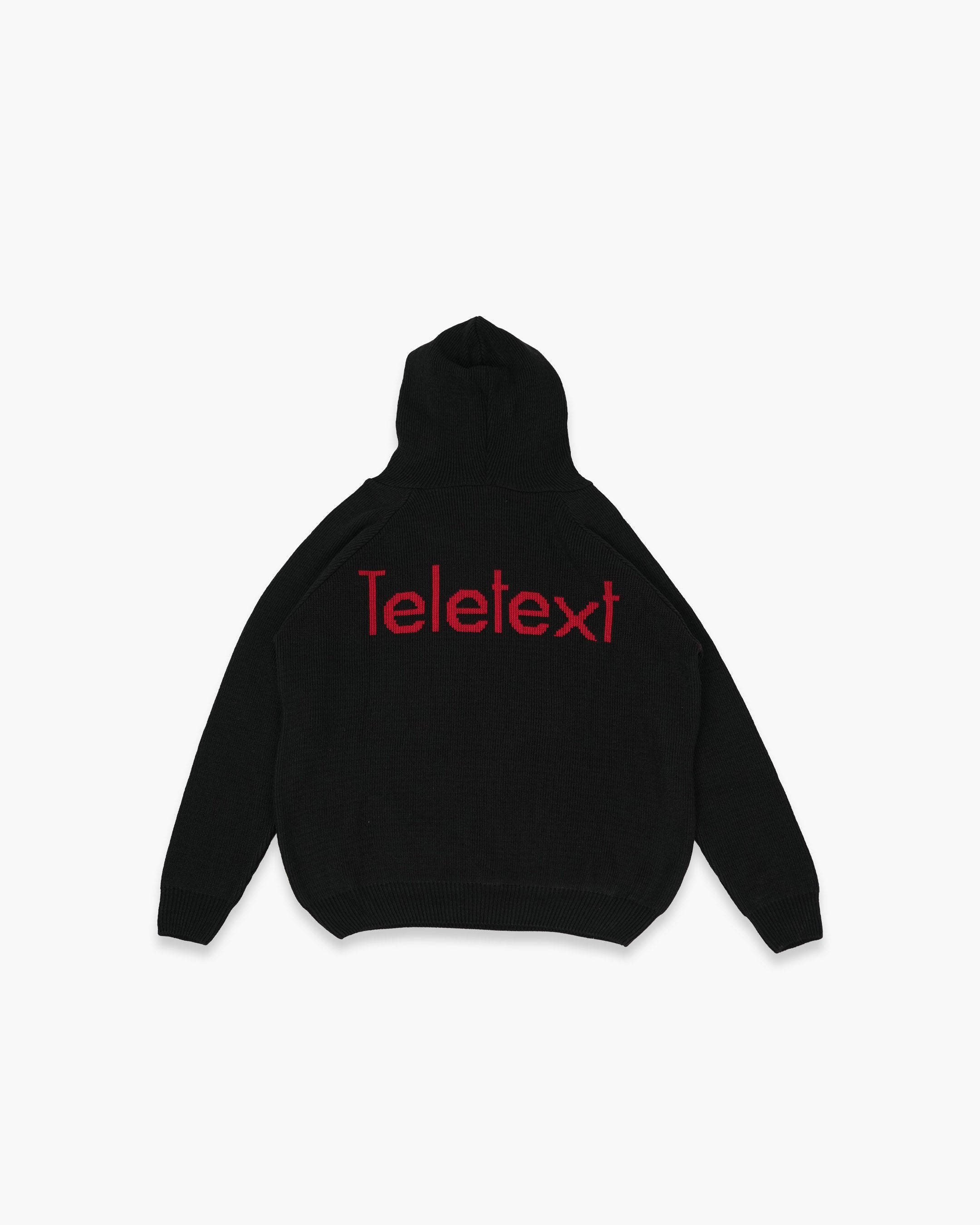 Knitted Hoodie - Black