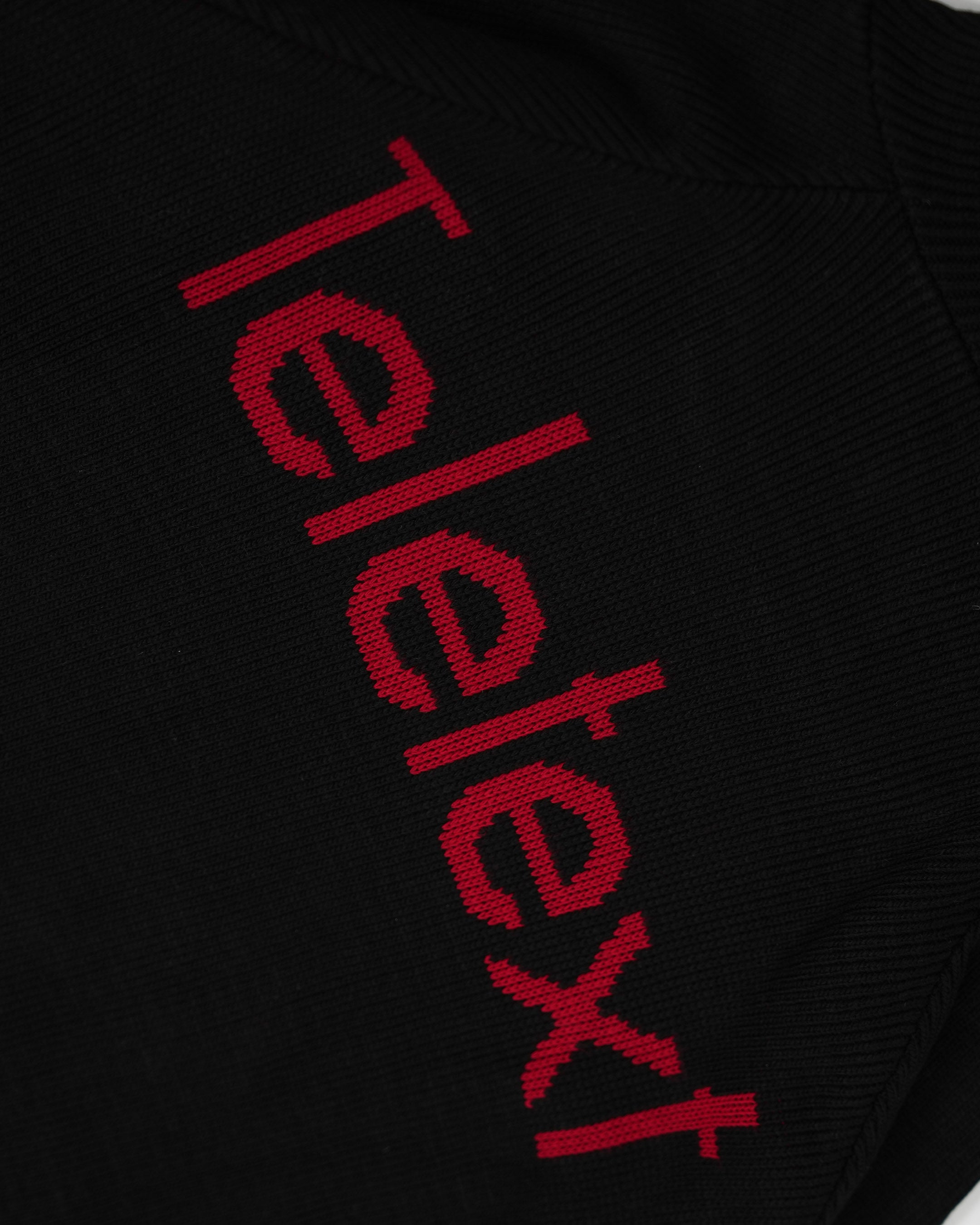 Knitted Hoodie - Black