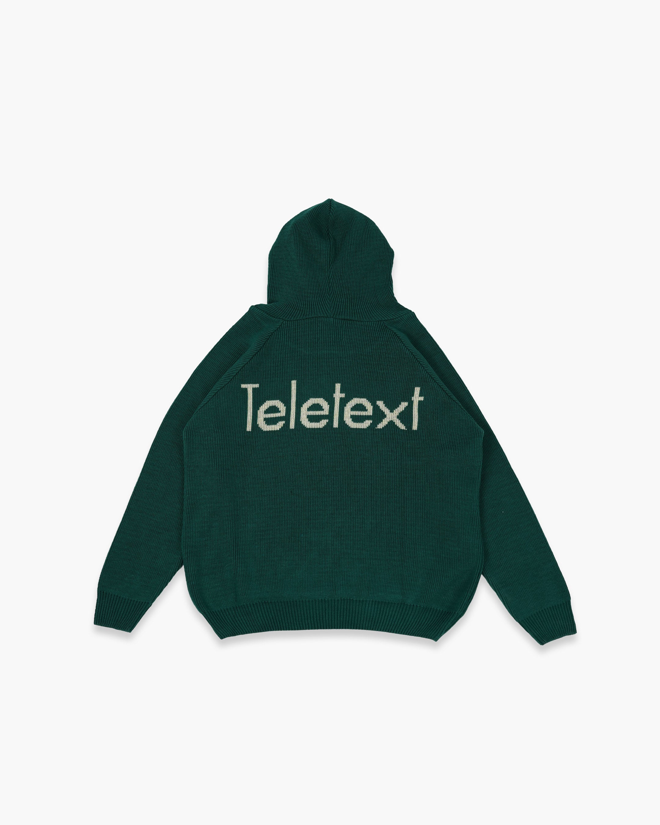 Knitted Hoodie - Green