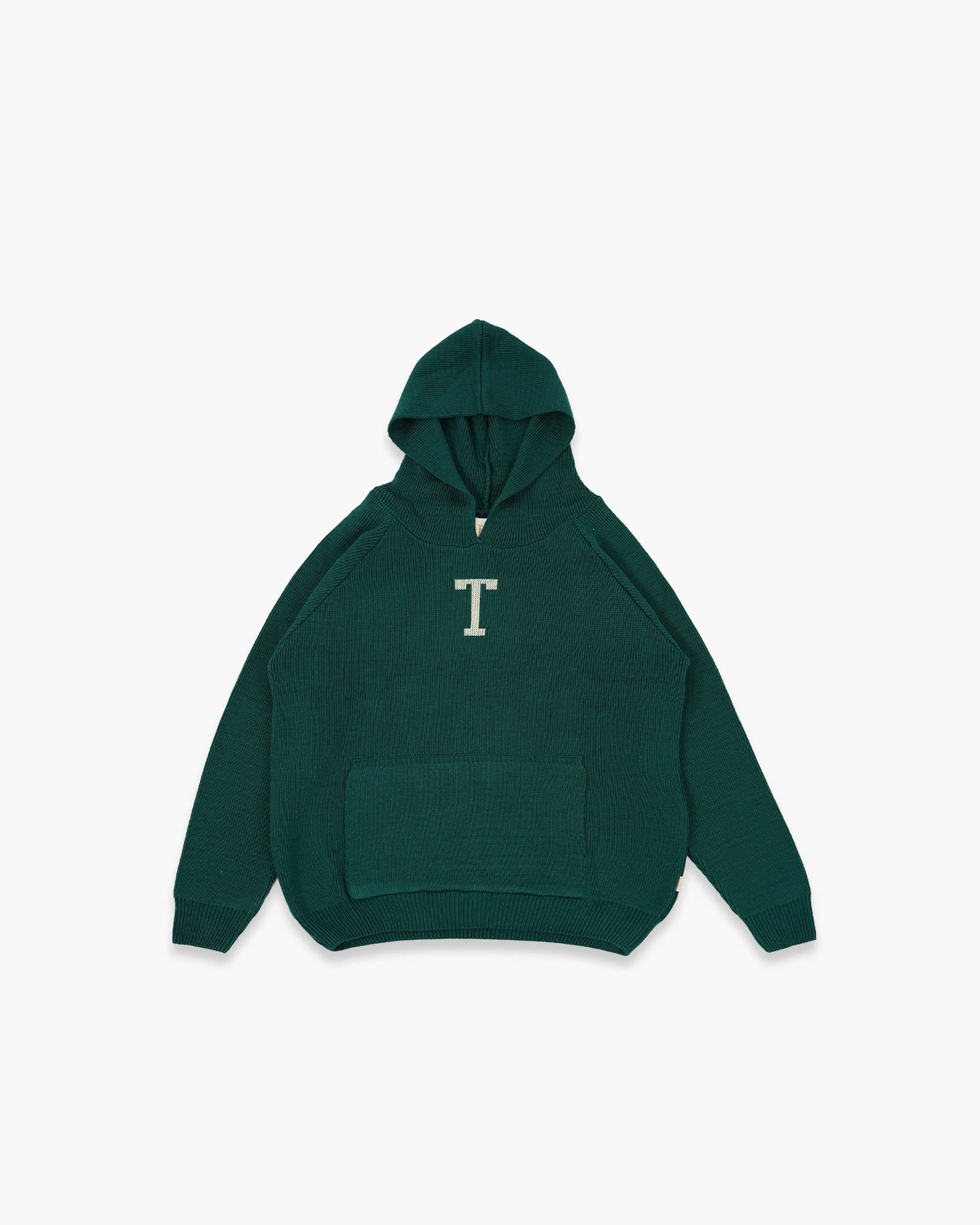 Knitted Hoodie - Green
