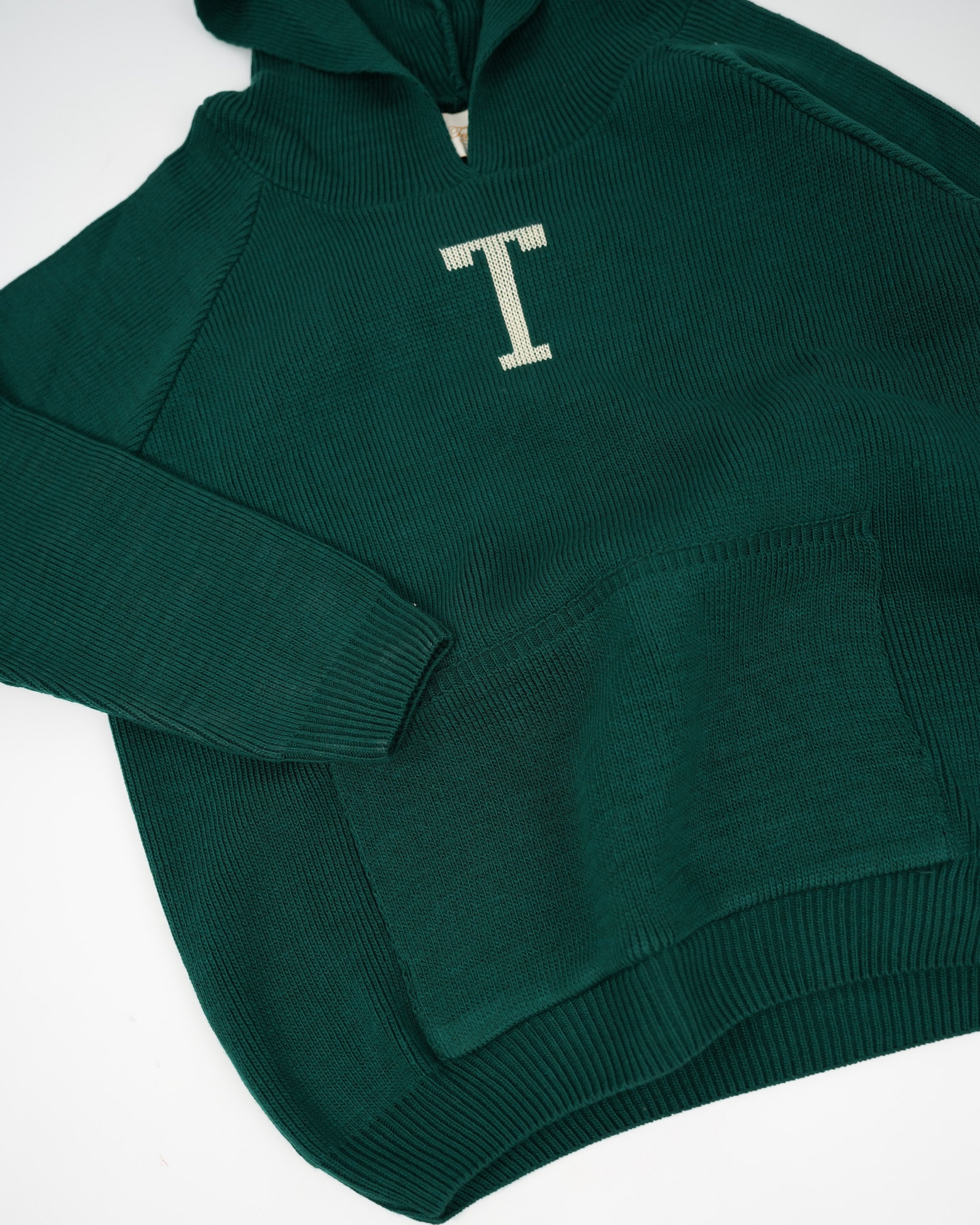 Knitted Hoodie - Green