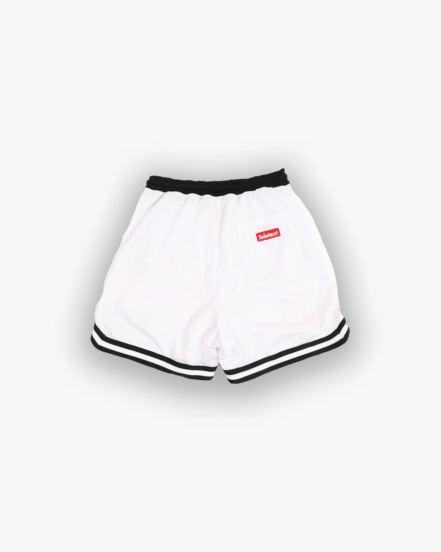 Basketball Mesh Shorts Retro - White