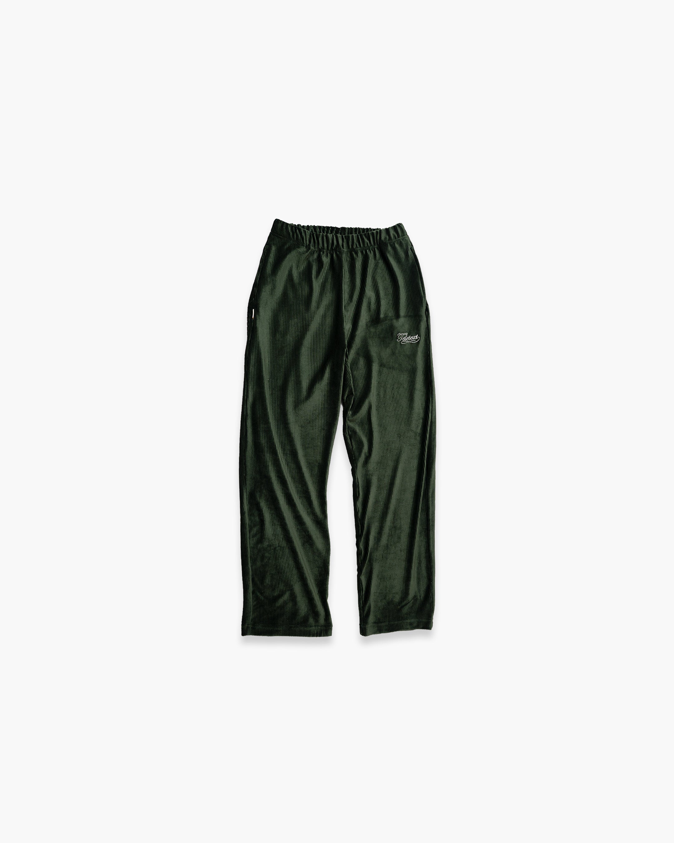 PLS Velour Pants - Forest Green
