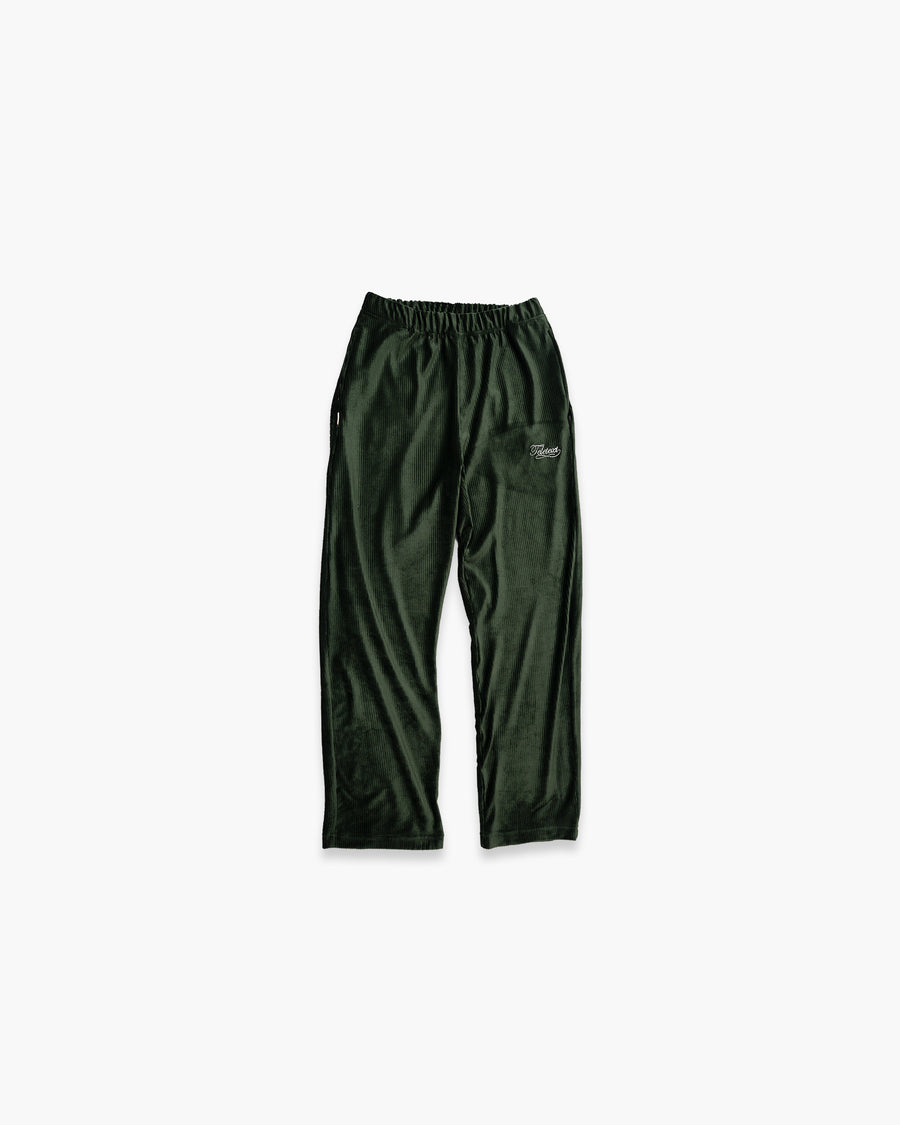 PLS Velour Pants - Forest Green