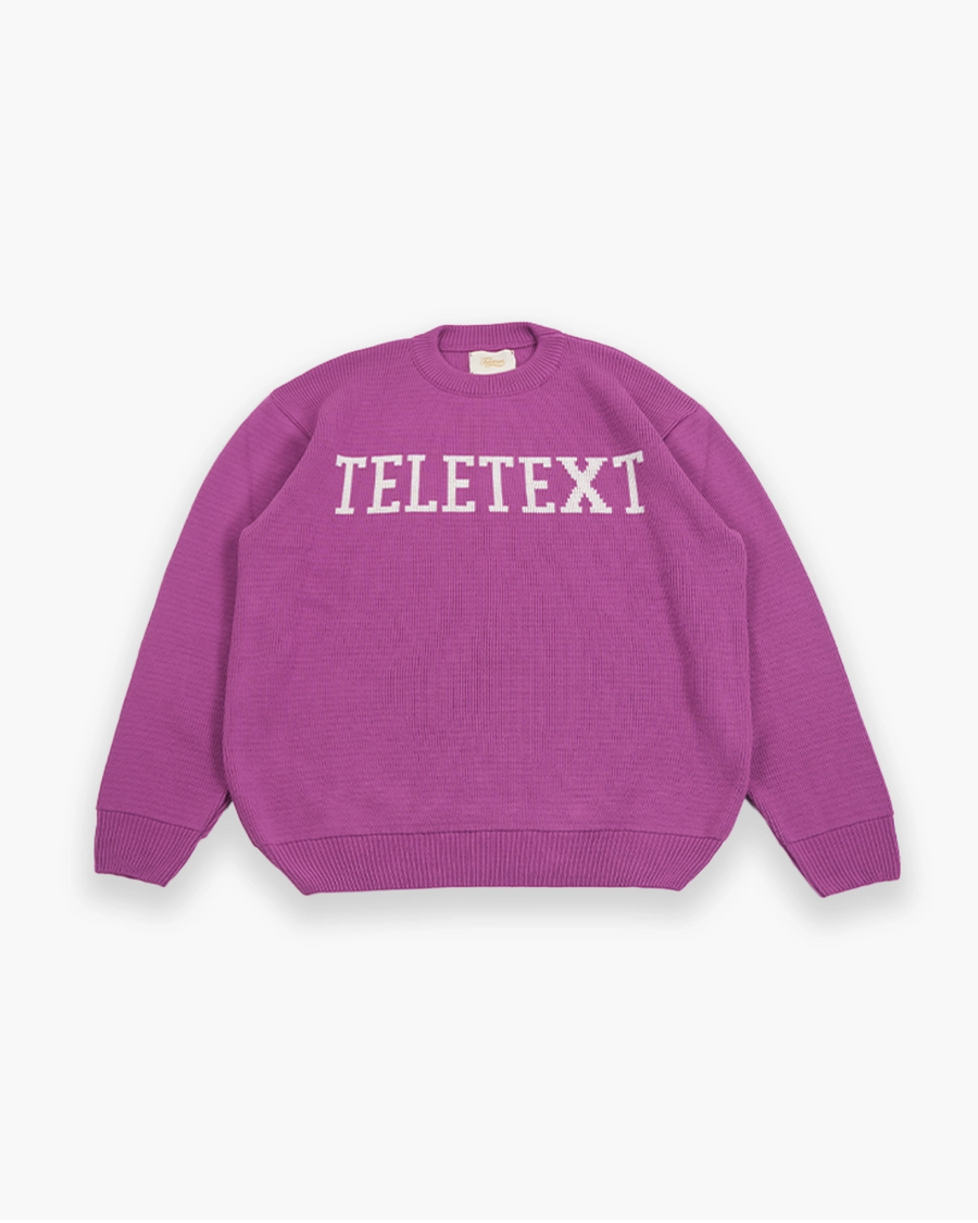 University Knit Pullover - Purple