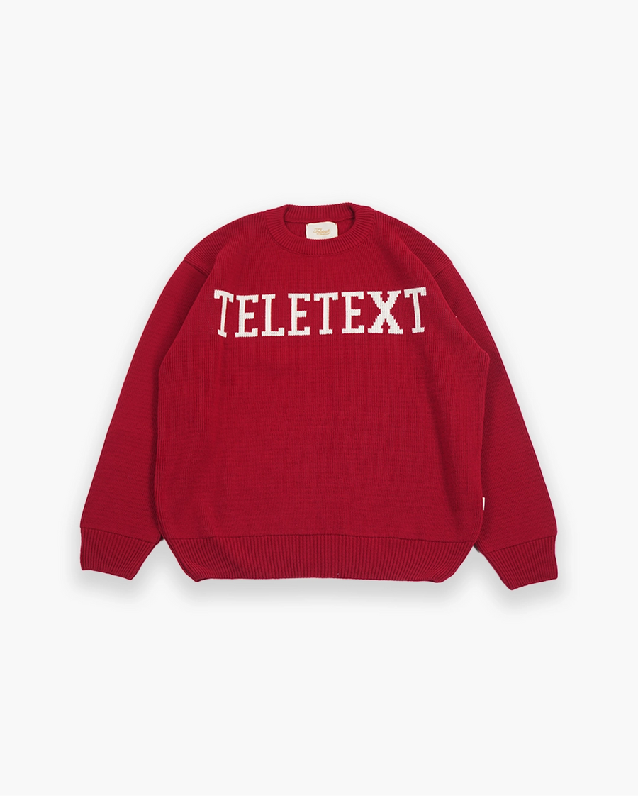 University Knit Pullover - Red