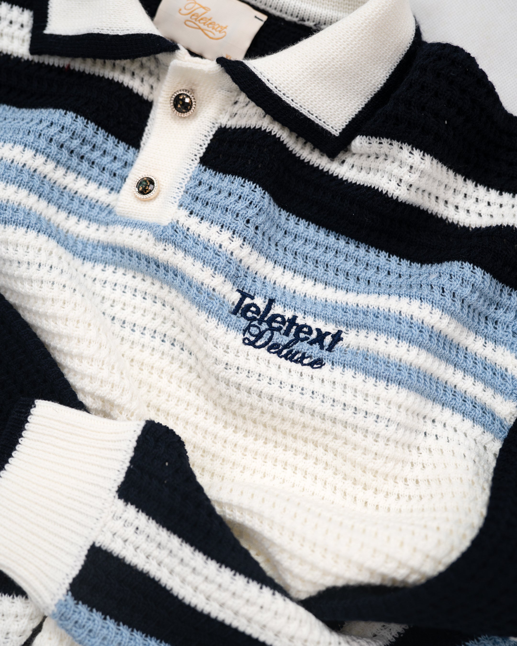 Deluxe Knitted Polo - Seaside