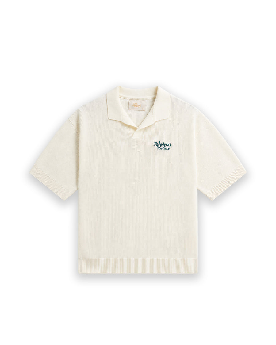 Deluxe Knit Summer Polo - Cream