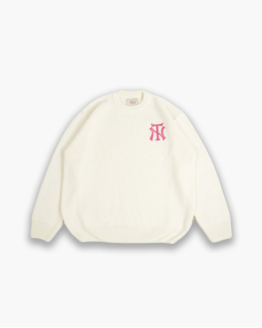 TN Knit Pullover - Cream Pink