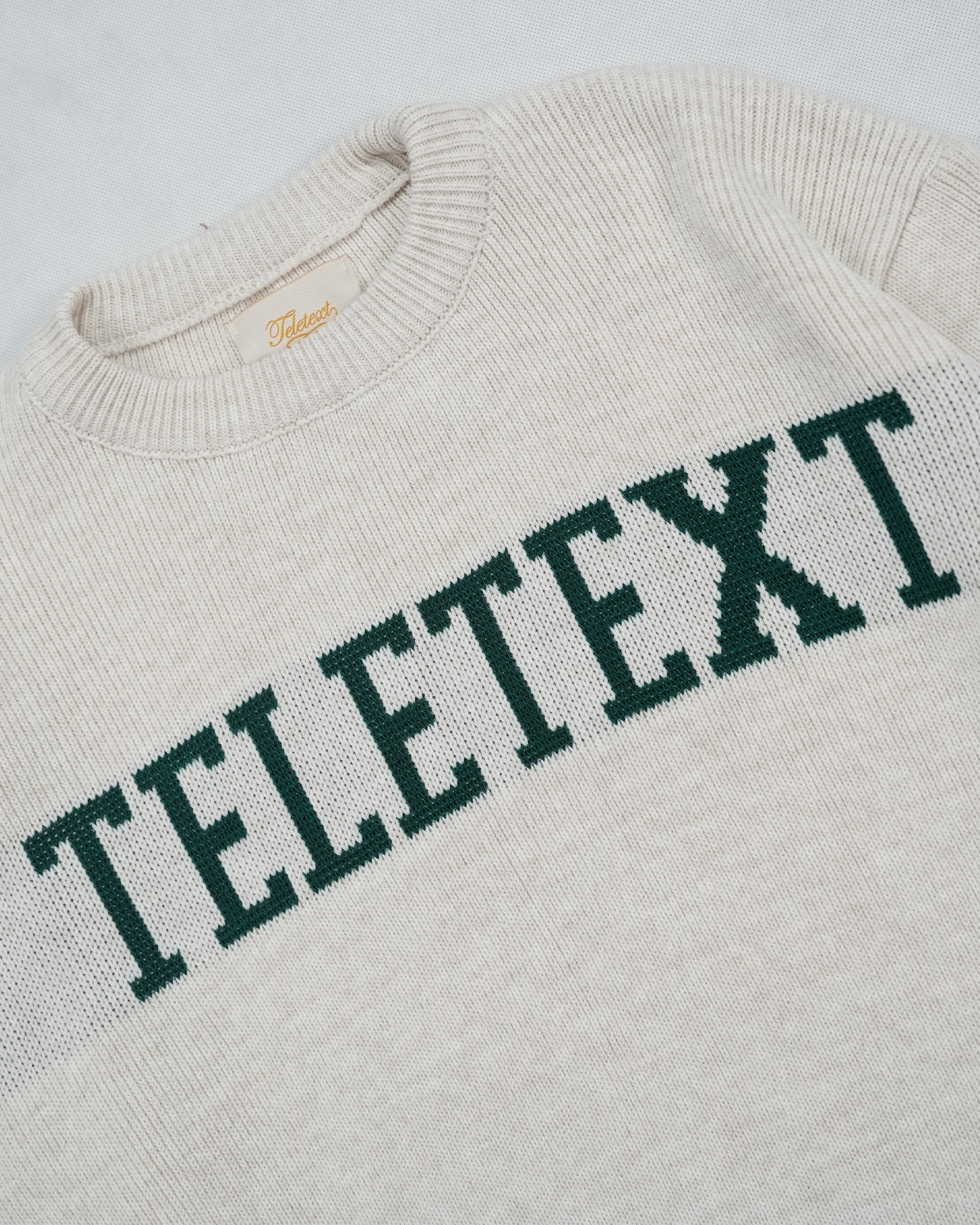 University Knit Pullover -  Green Motteled