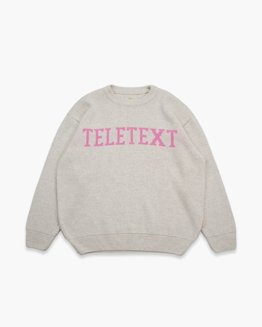 University Knit Pullover - Pink Mottled