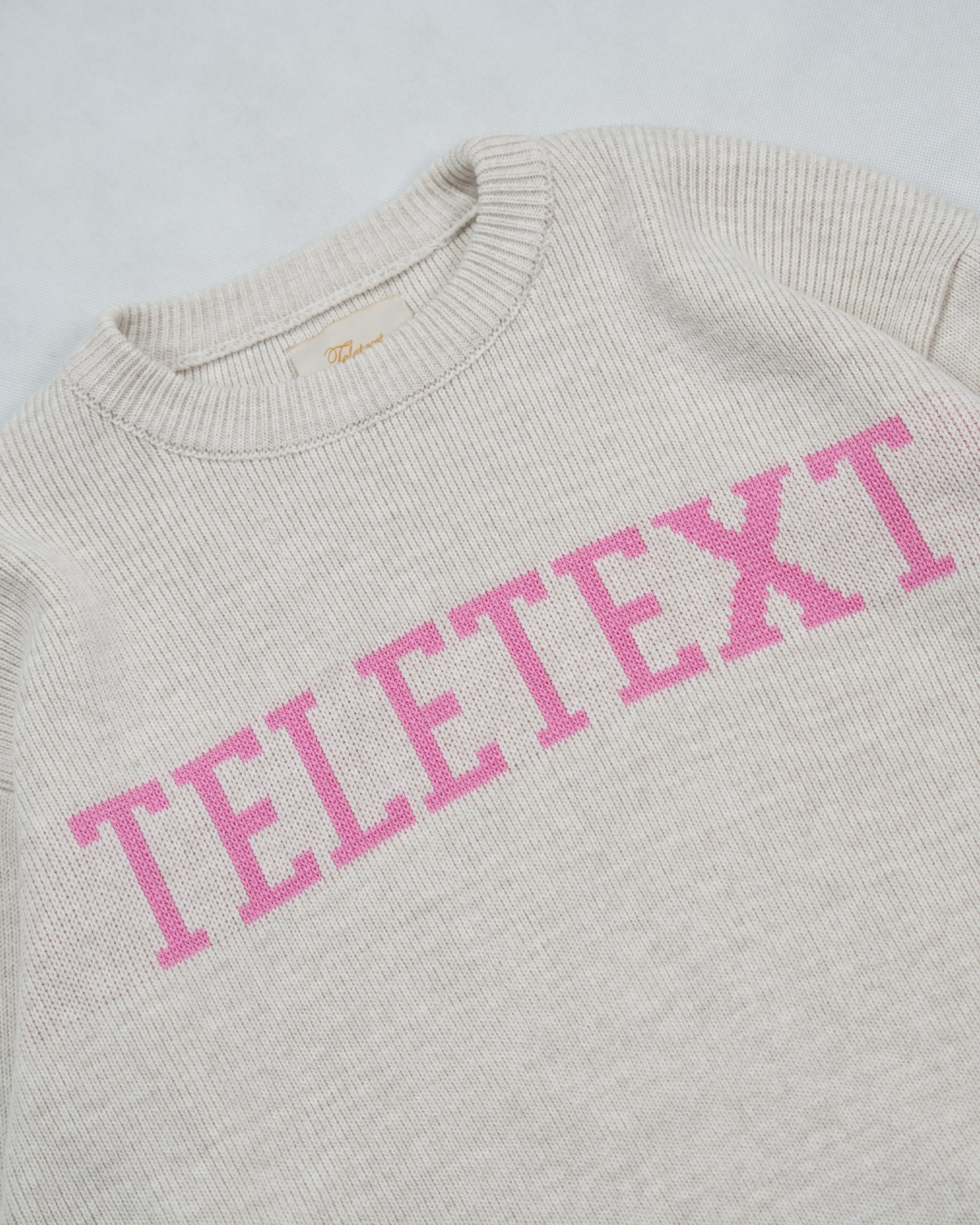 University Knit Pullover - Pink Mottled