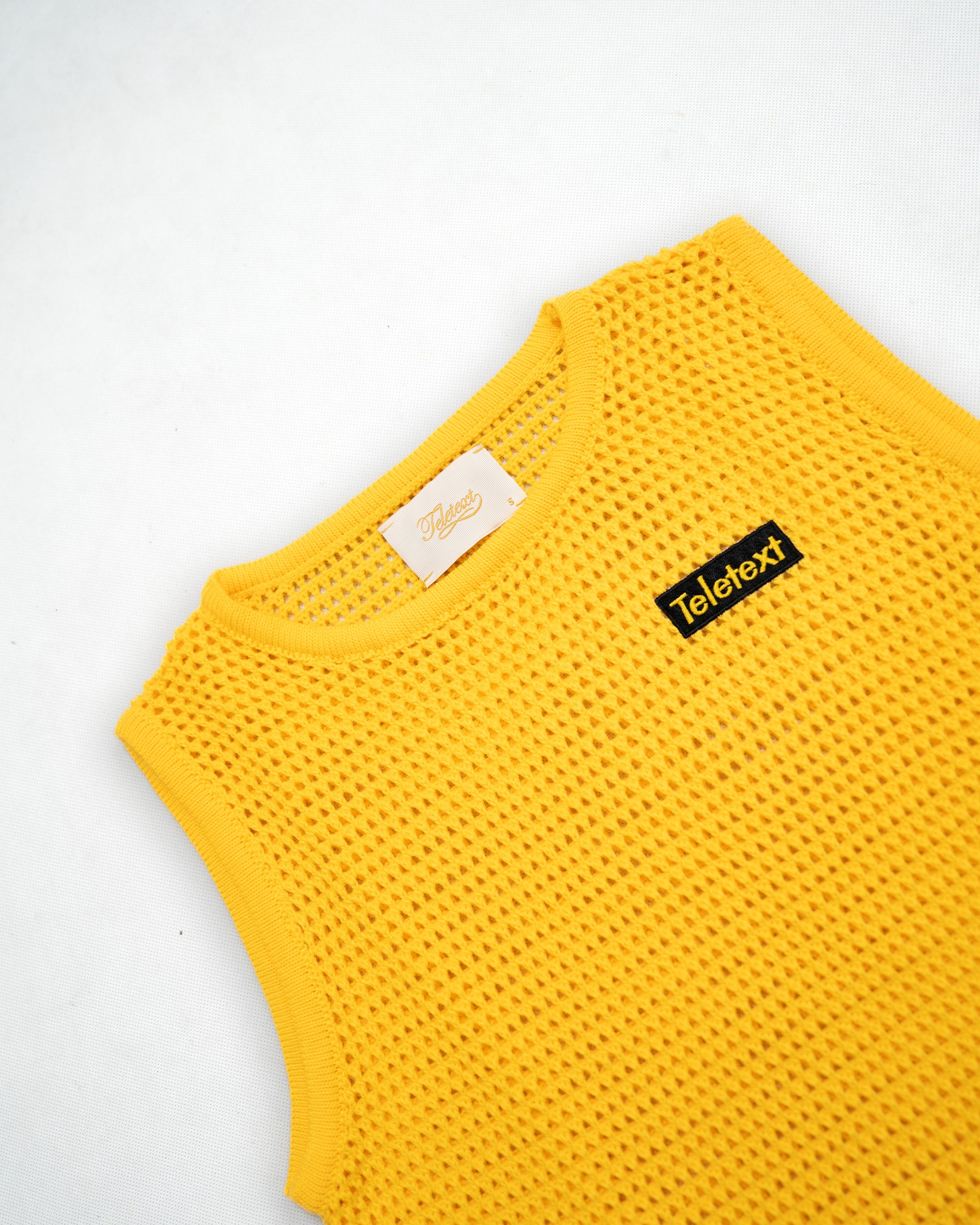 Knitted Tank Tops - Yellow