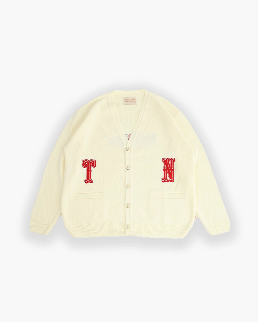 Deluxe Knitted Cardigan - Off White - TELETEXT