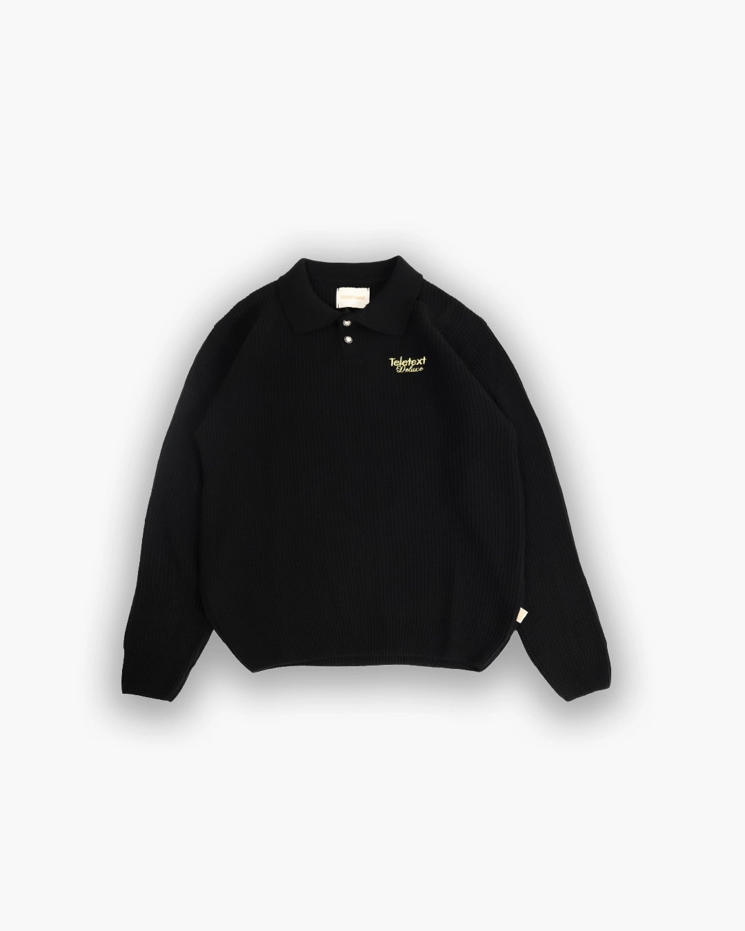 Deluxe Knitted Polo - F&F Golden Black - TELETEXT