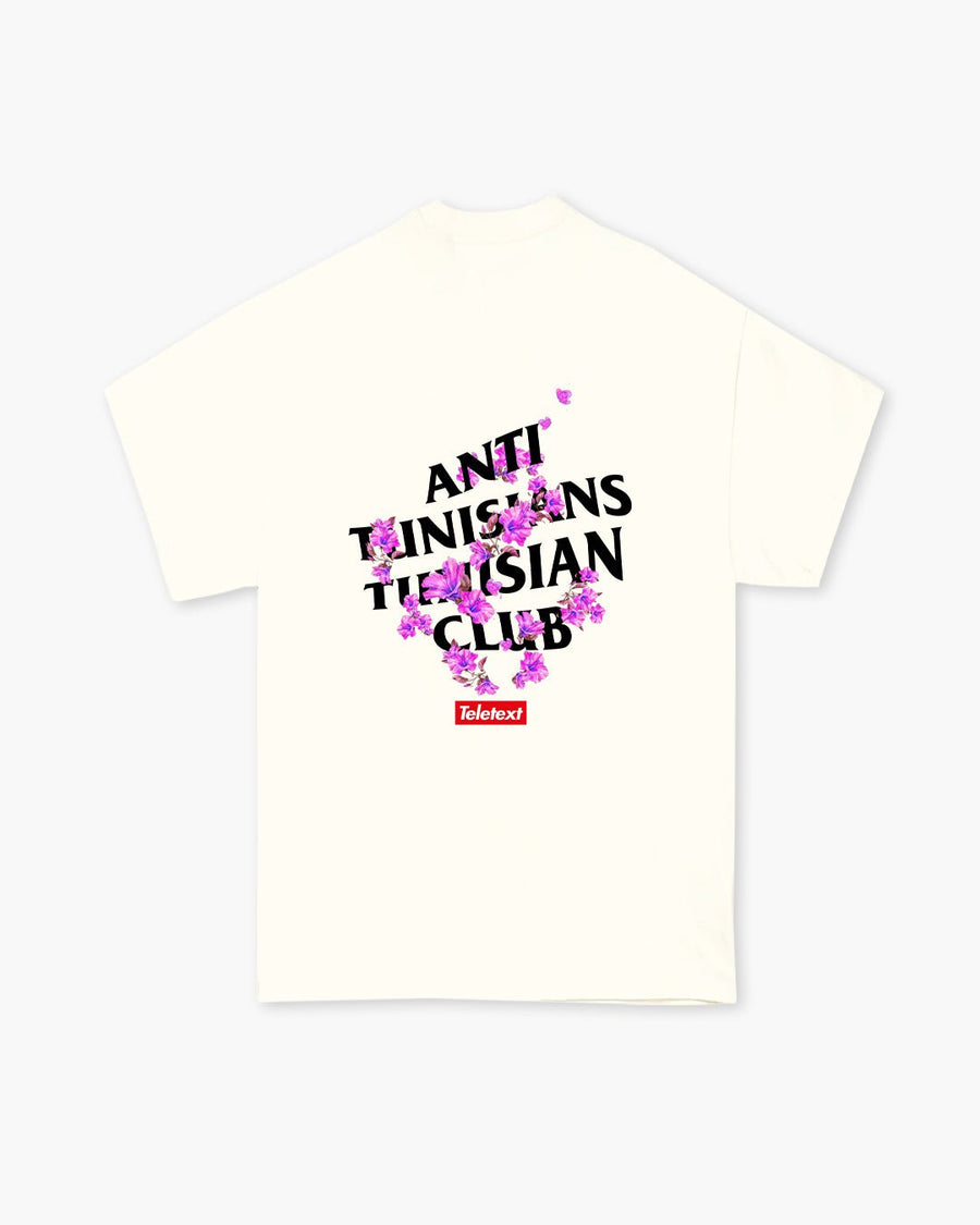 TELETEXT ATTC FLOWERS / PURPLE - Off White - TELETEXT