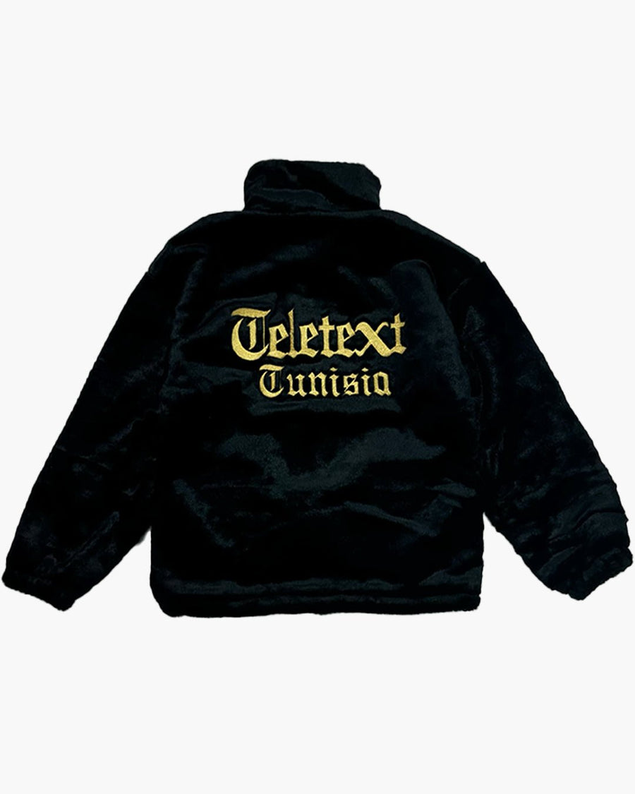 Teletext Faux - Fur Jacket - Dark Blue - TELETEXT