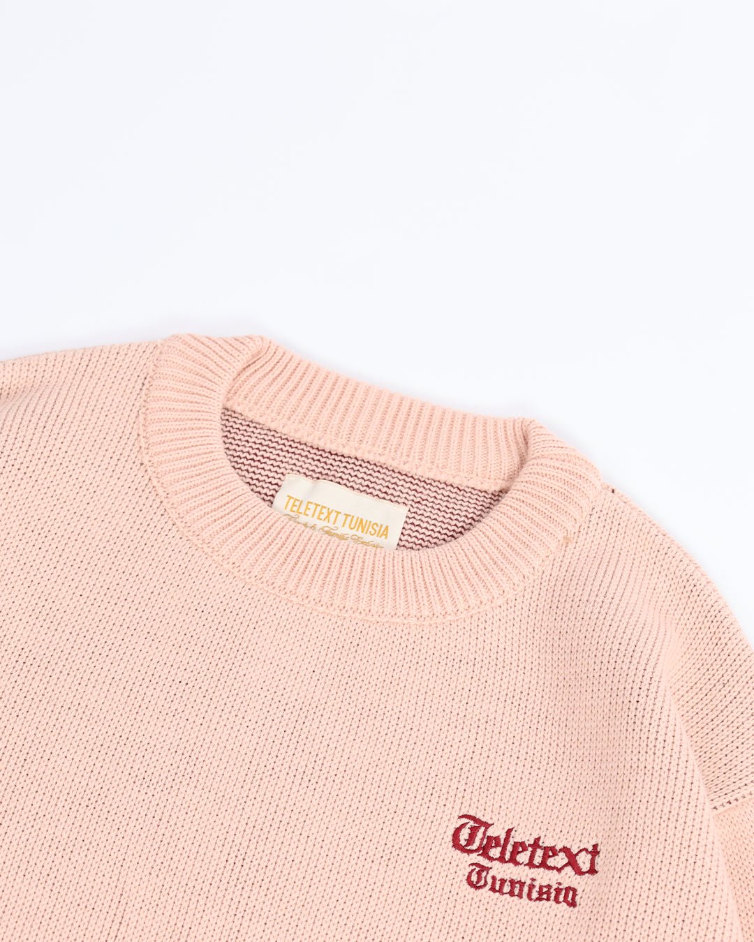 TELETEXT Knit Pullover - Apricot Cream - TELETEXT