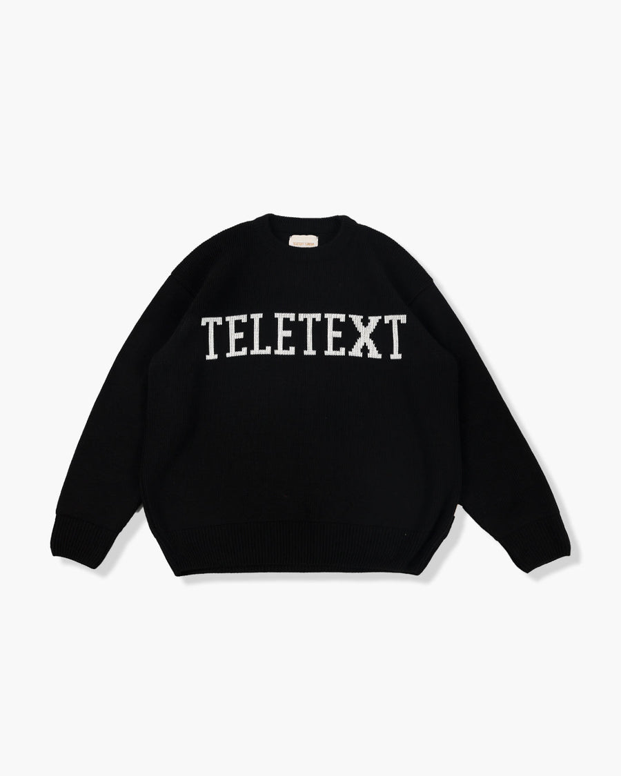 TELETEXT Knit Pullover - Black University - TELETEXT