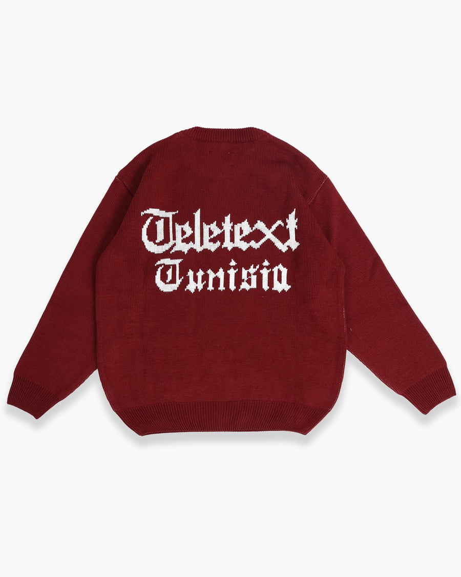 TELETEXT Knit Pullover - Bordeaux - TELETEXT