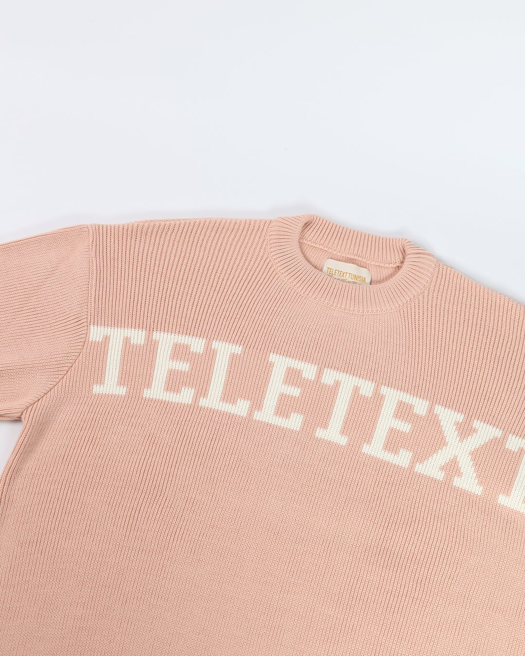 TELETEXT Knit Pullover Pastel - Apricot Cream - TELETEXT