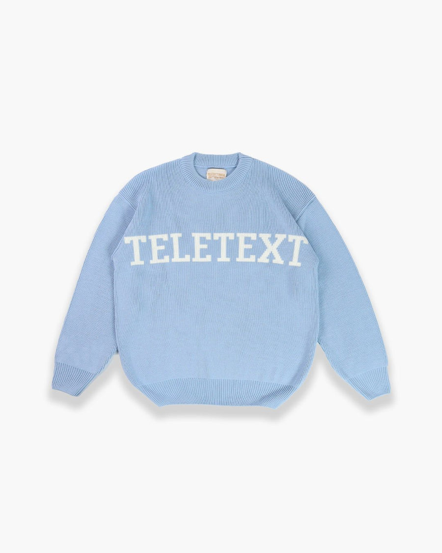 TELETEXT Knit Pullover Pastel - Coconut Sky - TELETEXT
