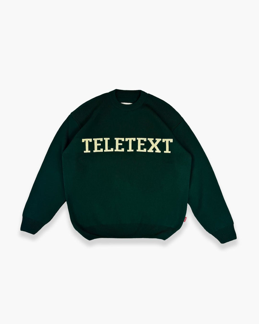 TELETEXT Knit Pullover - University Green - TELETEXT