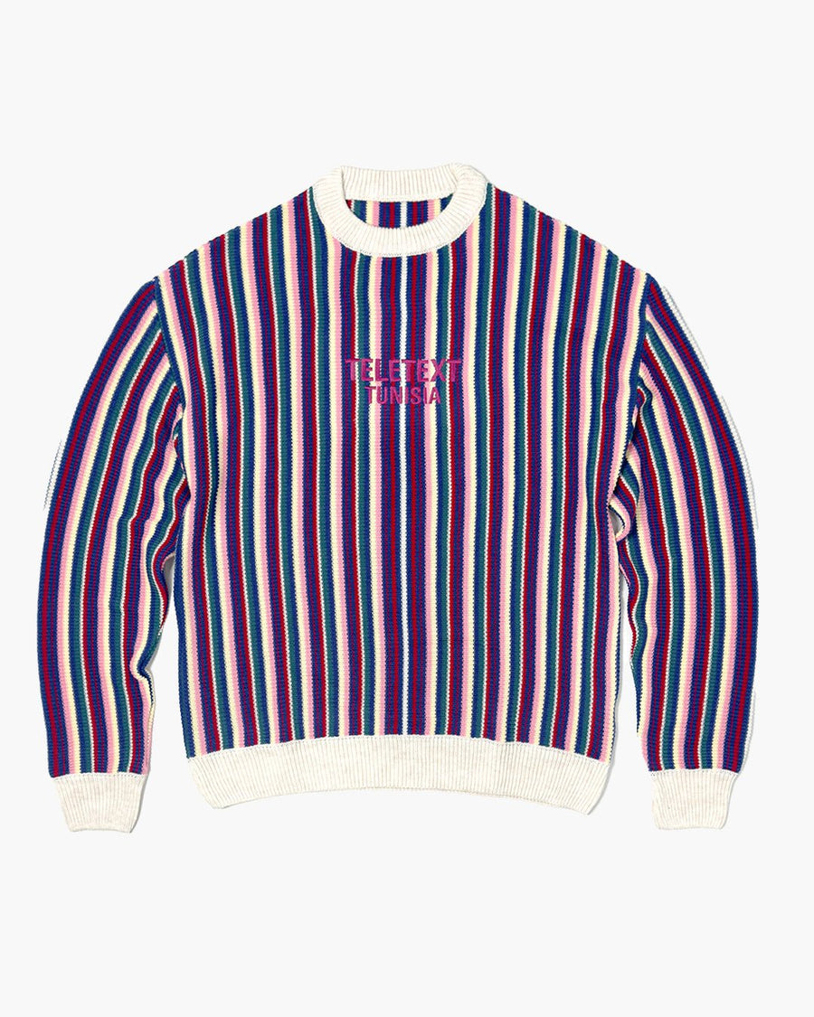 TELETEXT Knit Striped Sweater - Multicolor - TELETEXT