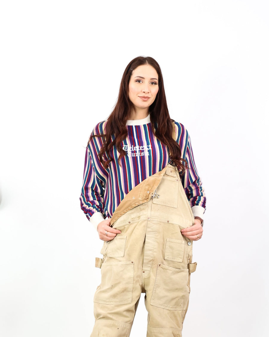 TELETEXT Knit Striped Sweater - Multicolor - TELETEXT