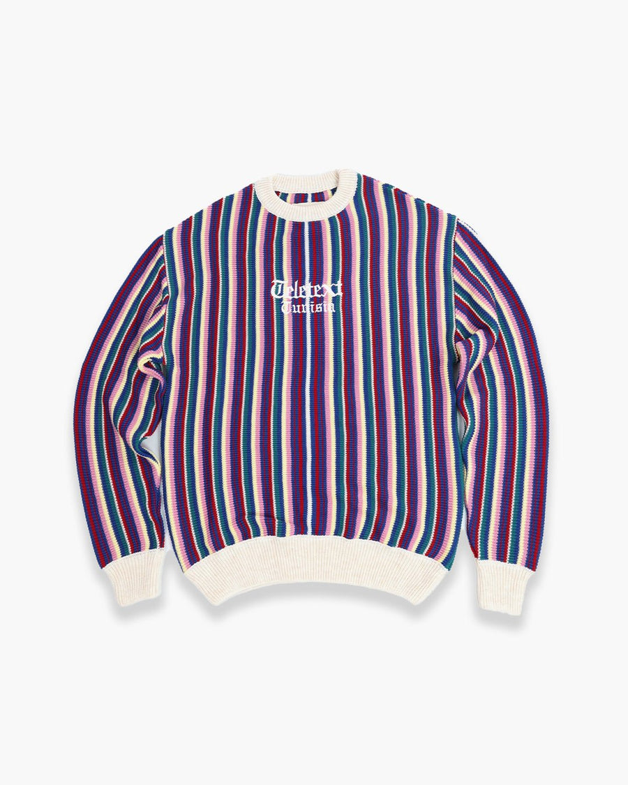 TELETEXT Knit Striped Sweater - Multicolor - TELETEXT