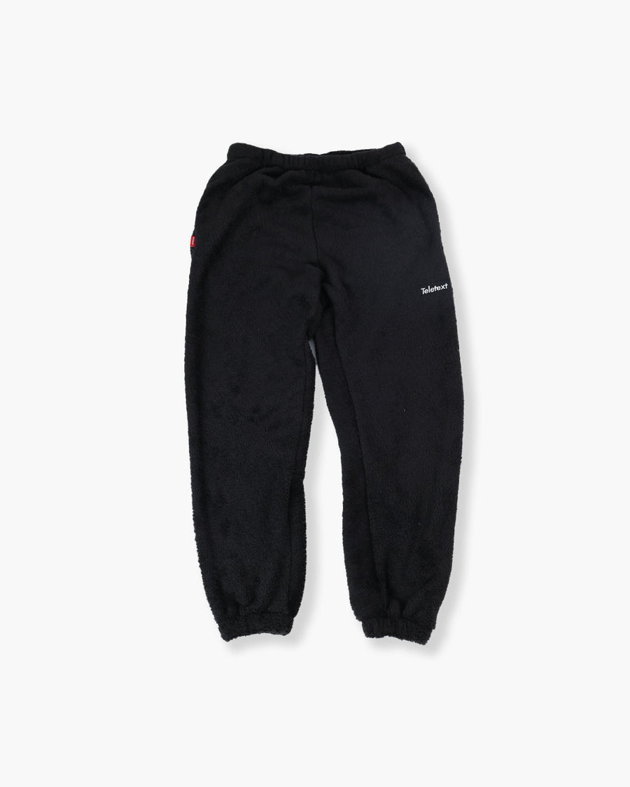 TELETEXT Light Fleece Pants - Black - TELETEXT