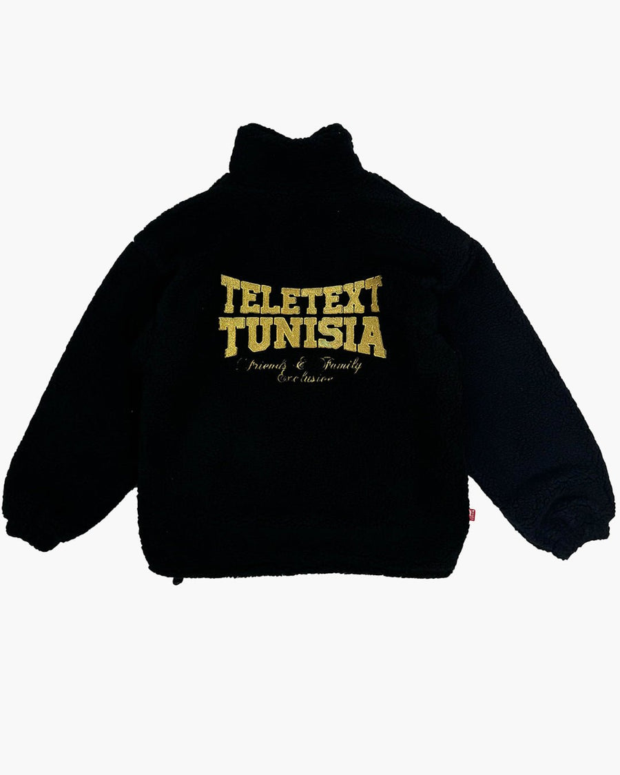 Teletext Sherpa Jacket - Black (Friends & Family Exclusive) - TELETEXT