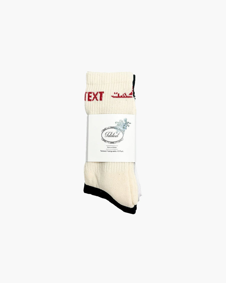 TELETEXT Socks - (3 Pack) - TELETEXT